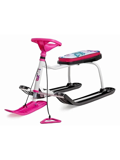 Снегокат Nika, Тимка спорт 1+, ТС1+/Б, Бабочки, белый каркас