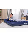 Матрас надувной Bestway, 203х152х22 см, 67374/005653BW, насос внешний, ручной, флокированный, с подушками, 300 кг - фото 8