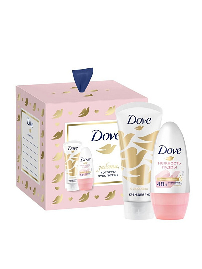 Набор подарочный для женщин, Dove, С любовью для Вас, дезодорант 50 мл + крем для рук 50 мл