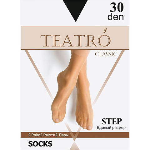 Носки для женщин, Teatro, Step, nero, 2 пары, 30 DEN