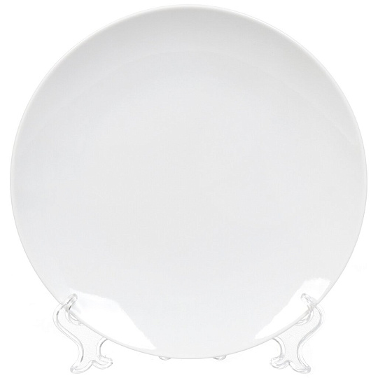 Тарелка обеденная, фарфор, 24 см, круглая, Универсал Белье, Добрушский фарфоровый завод, 8С0914Ф34