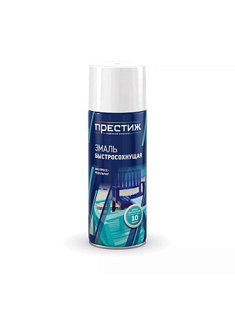 Эмаль аэрозольная, Престиж, универсальная, быстросохнущая, акриловая, полуглянцевая, белая, 520 мл