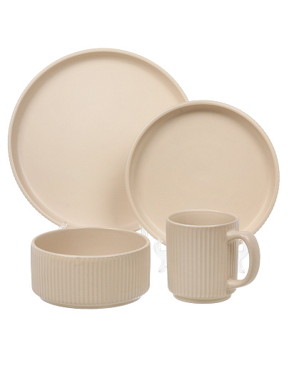 Сервиз столовый керамика, 16 предметов, на 4 персоны, Jewel, Диана, ПС0001-15