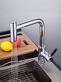 Смеситель для кухни, Frap, выдвижной излив, с картриджем, хром, F6044 - фото 10
