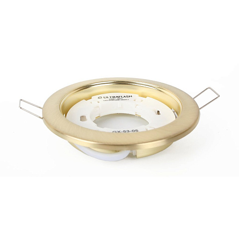 Встраиваемый светильник матовое золото, 220В, Ultraflash GX-53-05