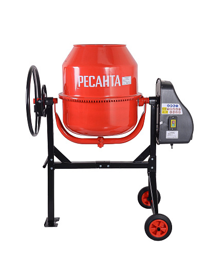 Бетоносмеситель Ресанта, БМ-130Ч, 130 л, 550 Вт, 220 В, чугунный венец