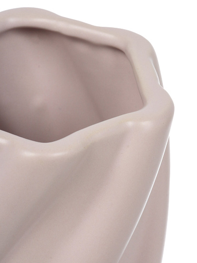 Ваза керамика, настольная, 20х10 см, Буф, A060219, серая