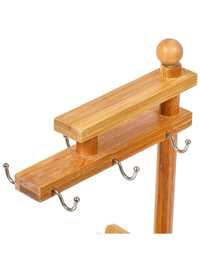 Набор чайный керамика, 13 предметов, на 6 персон, 120 мл, на бамбуковой подставке, Y4-6284, подарочная упаковка