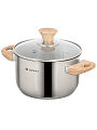 Кастрюля нержавеющая сталь, 2.9 л, крышка стекло, Daniks, Осло, GS-01147-18CA, индукция - фото 2