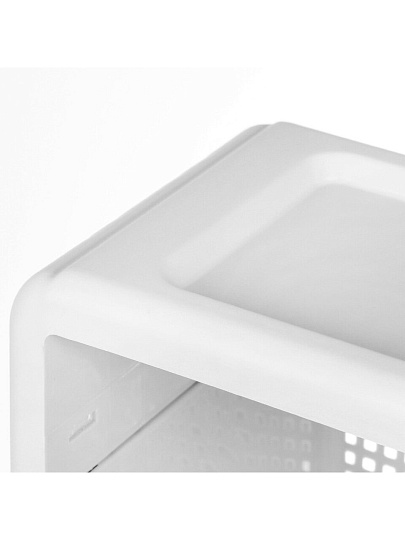 Полка универсальная, пластик, 4 секции, на колесах, белая, Violet, Лофт, 770406