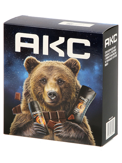 Набор подарочный мужской, АКС, Dark Temptation, гель для душа 250 мл + дезодорант 150 мл, спрей
