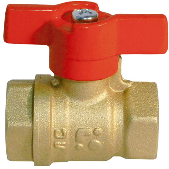 Кран для воды, 1&quot;, г-г, ручка-бабочка, БАЗ