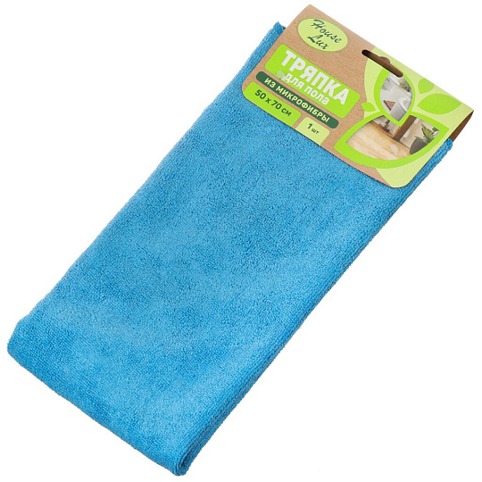 Салфетка бытовая для пола, микрофибра, 50х70 см, в ассортименте, House Lux, №1, 72480