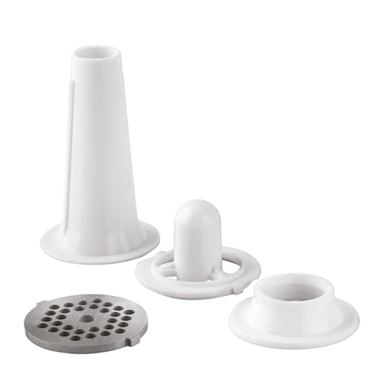 Мясорубка электрическая Scarlett, SC-MG45S60, 1800 Вт, реверс, 2.5 кг/мин, пластик, 2 насадки, для приготовления сосисок и кеббе, 2 решетки