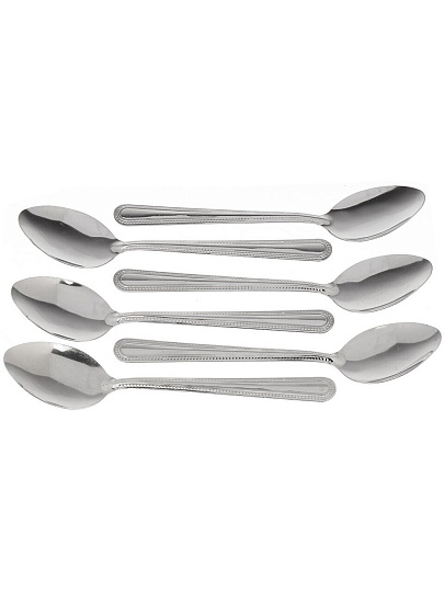 Ложка нержавеющая сталь, 6 предметов, серебристая, столовая, Base, B020104/Y4-9189