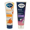 Набор подарочный для женщин, Aura, Pure Cotton, крем для рук питательный, 75 мл + крем для рук ночной, 75 мл