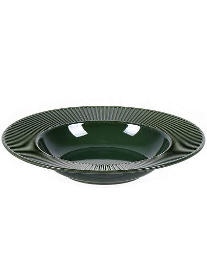 Тарелка суповая, керамика, 24 см, круглая, Emerald Green, Domenik, TDP471/DMD032