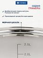 Кастрюля нержавеющая сталь, 3.4 л, крышка стекло, силиконовые ручки мятные, Daniks, Гринери, SD-23-20-2, индукция - фото 4