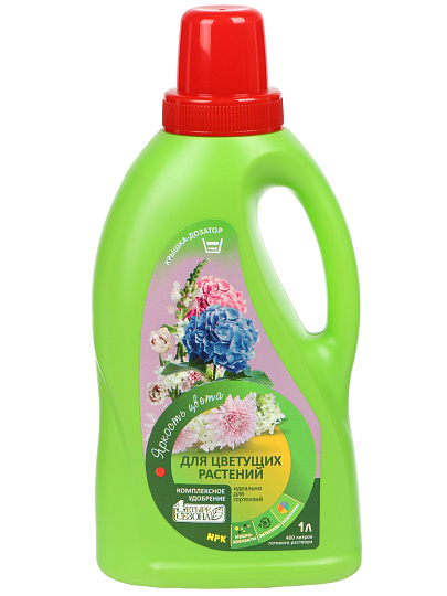 Удобрение для цветущих растений, жидкость, 1 л, Четыре сезона