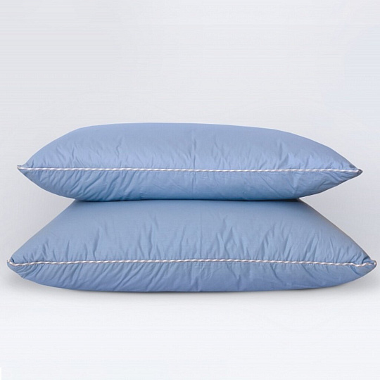 Подушка 50 х 68 см, пух 70%, перо 30%, Для мужчин, чехол 100% хлопок, кант, упругая, Kariguz, МПДм12-3