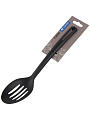 Ложка поварская нейлон, с прорезями, навеска, черная, Daniks, Turin, YW-KT309-5 - фото 3