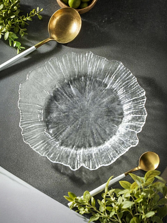 Блюдо стекло, круглое, 21 см, Лед, Y4-8752