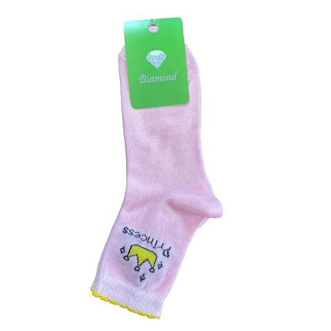 Носки детские для девочки, хлопок, розовые, р. 18, 2Д-46