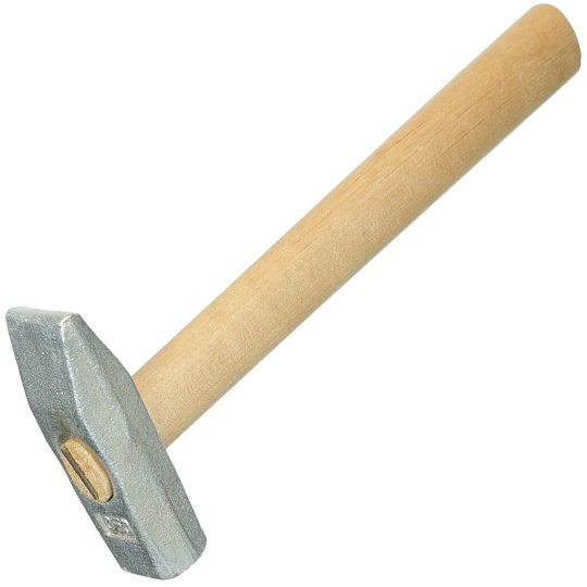 Молоток слесарный, Арефино, квадратный боек, оцинкованный, рукоятка дерево, 0.5 кг, С279