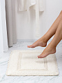 Коврик для ванной, 0.5х0.8 м, хлопок, ажурный край, светло-серый, Silvano, Лиона - фото 4