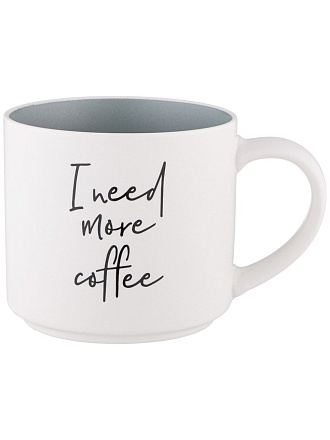 Кружка фарфор, 470 мл, I Need More Coffee, Lefard, 260-982