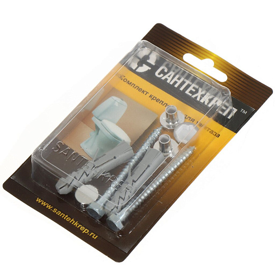 Крепление для унитаза к полу, 2 шт, в блистере