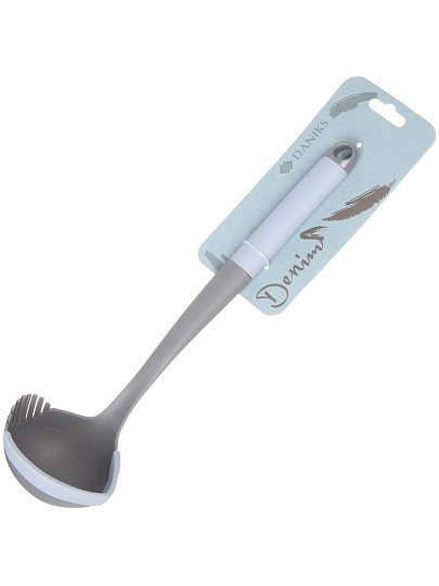 Половник для кухни, нейлон, силикон, навеска, Daniks, Denim, WFCF016-4