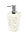 Дозатор для жидкого мыла, Plast team, Oslo, пластик, 7.5х5.8х16.6 см, 300 мл, молочный туман - фото 2