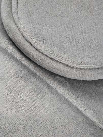 Набор ковриков для ванной и туалета, антискользящий, 2 шт, 0.5х0.8, 0.5х0.5 м, велюр, светло-серый, Вилина, 7173