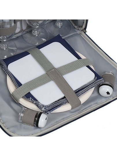 Термосумка-корзина для пикника 39х21.5х30 см, Green Days, прямоугольная, на 4 персоны, с аксессуарами, CA142054.STD