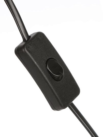 Светильник настольный, 5 Вт, черный, абажур черный, A010113, на подставке