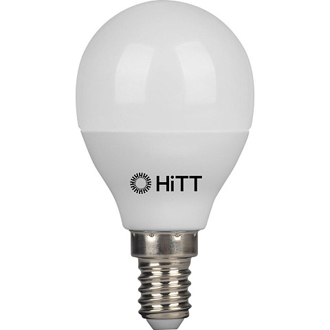 Лампа светодиодная E14, 13 Вт, 230 В, шар, 3000 К, свет тепл бел, HiTT, HiTT-PL-G45