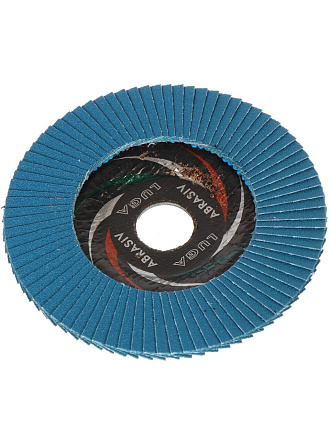 Круг лепестковый торцевой КЛТ1 для УШМ, LugaAbrasiv, диаметр 125 мм, посадочный диаметр 22 мм, зернистость ZK120, шлифовальный