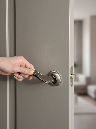 Ручка дверная Apecs, Megapolis Seoul H-0826-A-NIS\NI, 00022698, матовый никель, никель, алюминий