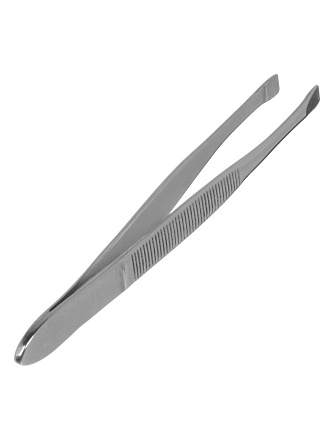 Пинцет косметический металл, 9 см, прямой, серебряный, Zinger, zo-B-157-S