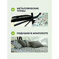 Качели садовые 3-местные, 244.2х144х181 см, 280 кг, Арагон Премиум Flower, раскладываются в кровать, с москитной сеткой, подушка, с1284, металл - фото 11