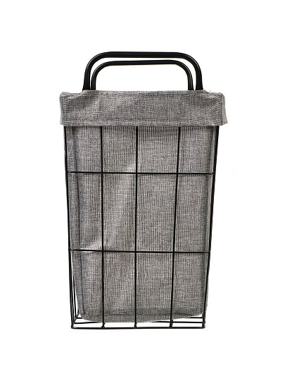 Корзина для хранения белья и вещей, 35х28х40 см, прямоугольная, серая, A290116