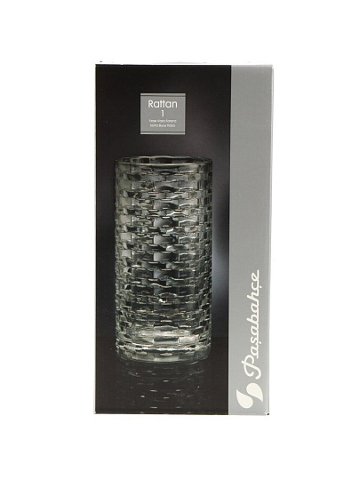 Ваза стекло, настольная, 24х11.5 см, Pasabahce, Раттан, 53439B