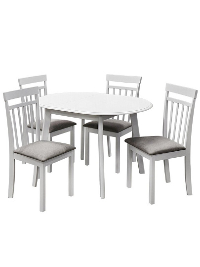 Обеденная группа 90х90 см, стол раскладной до 120 см, 4 стула, нагрузка до 100 кг, Классика, RH 7180-1EXT