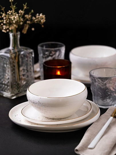 Салатник фарфор, круглый, 15х6.8 см, Stellare, Atmosphere, AT-K2868, белый