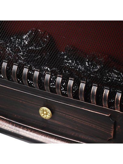 Фонарь декоративный 45х18х56 см, на ножках, USB шнур, АА 3шт, пластик, стекло, бронза, Камин, M120011