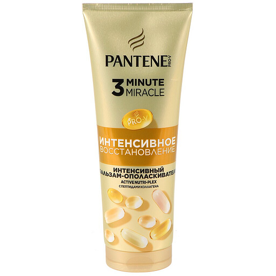 Бальзам-ополаскиватель для сухих и поврежденных волос, Pantene Pro-V, 3 Minute Miracle Интенсивное восстановление, 220 мл