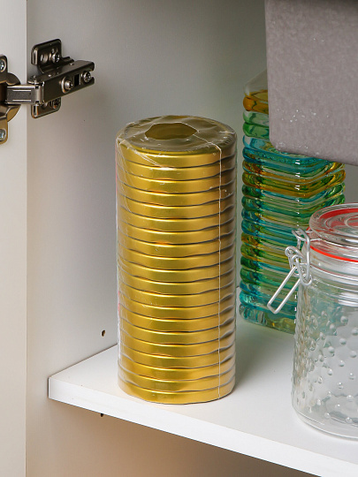 Крышка металл, винтовая, 20 шт, для автоклава Твист-Офф 82мм, Авестар, Автоклавная Золотая, ТО82-ЗВА-20