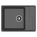 Мойка кухонная врезная, GranFest, Level, искусственный мрамор, 660х500 мм, + сифон, графит, GF-LV-660L - фото 2