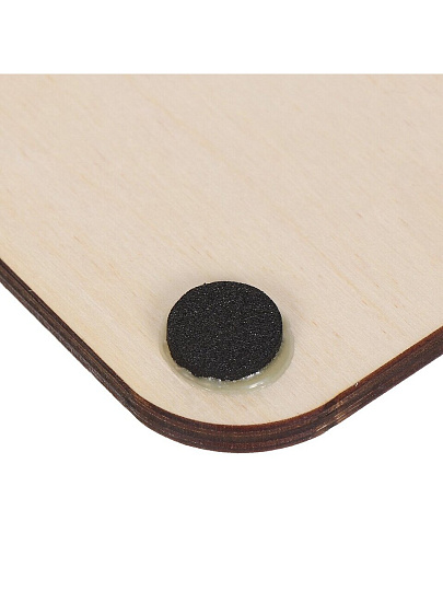 Подставка под горячее, дерево, квадратная, 14.5 см, розовая, В-25